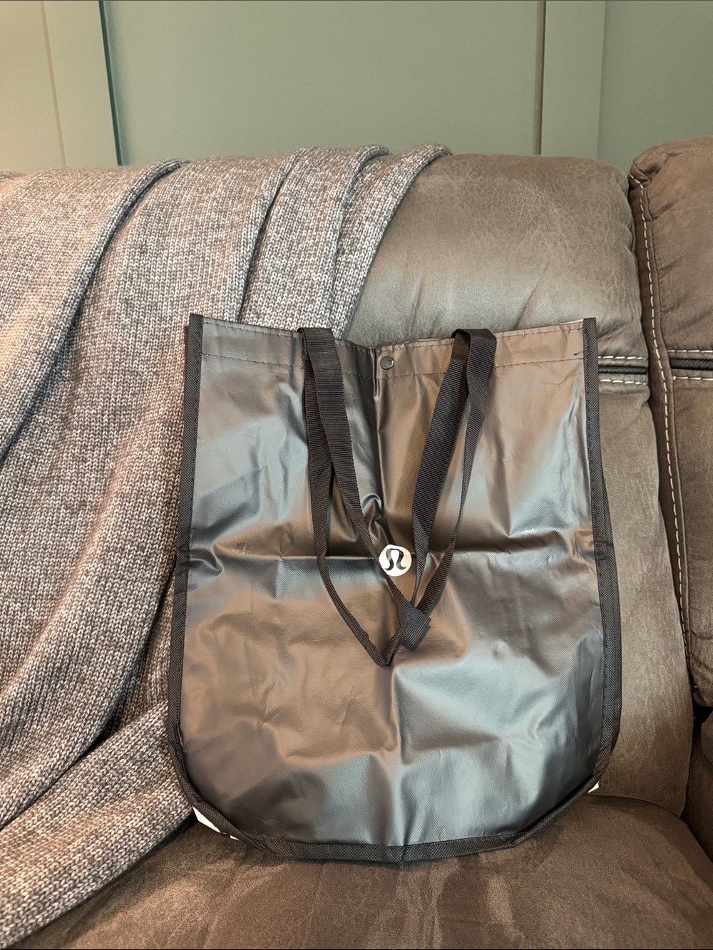 Lululemon Black Nylon Tote with Logo